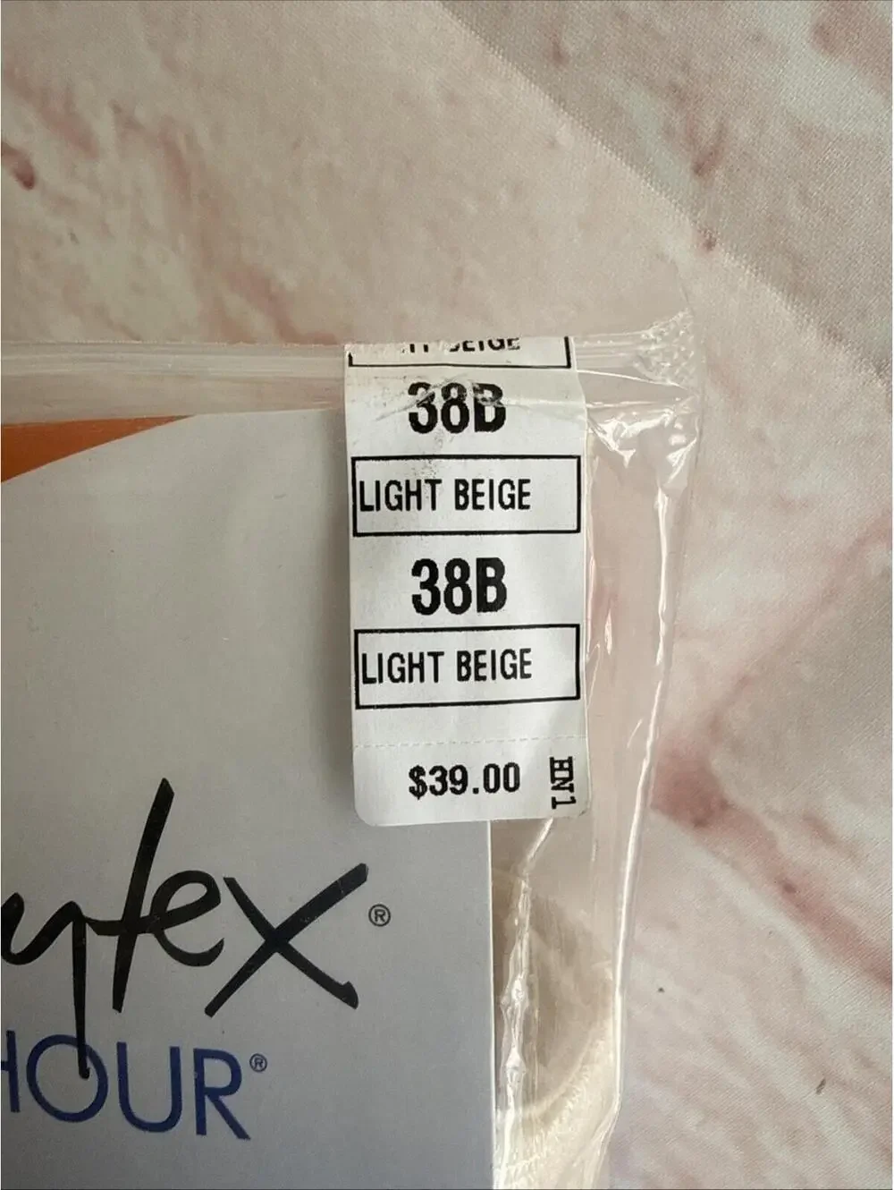 Playtex 18 Hour Wirefree Bra 38B Light Beige Side Back Smoothing E525